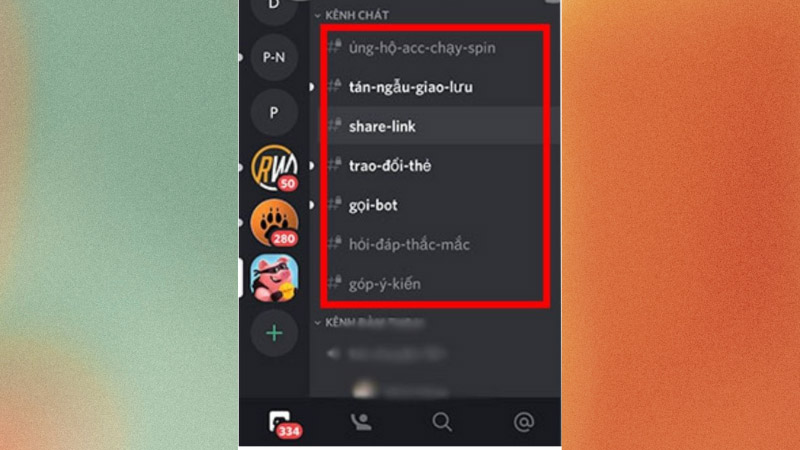 Bước 3: Vào kênh share link spin free