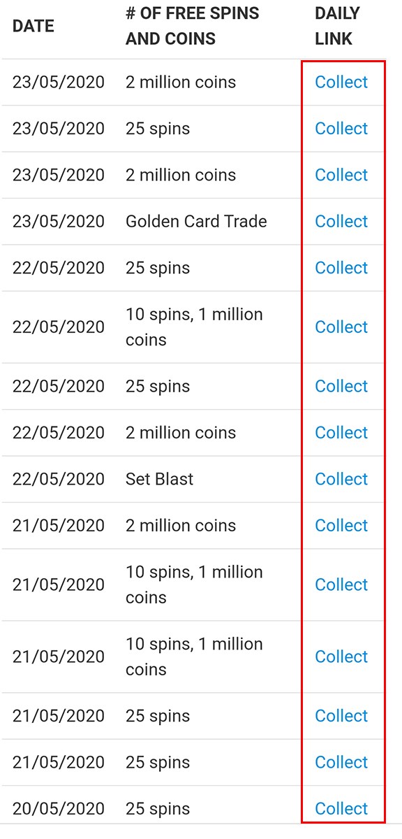 Bước 2: Chọn thưởng và nhấn Collect