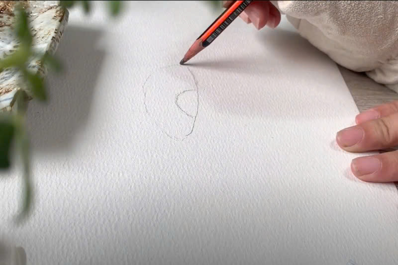 Bước 1: Vẽ nhụy hoa Bước 1: Vẽ nhụy hoa