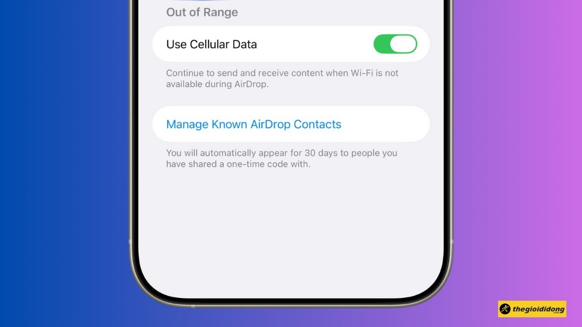 iOS 26.2 mang lại t&iacute;nh năng y&ecirc;u cầu m&atilde; x&aacute;c thực 2FA khi gửi AirDrop