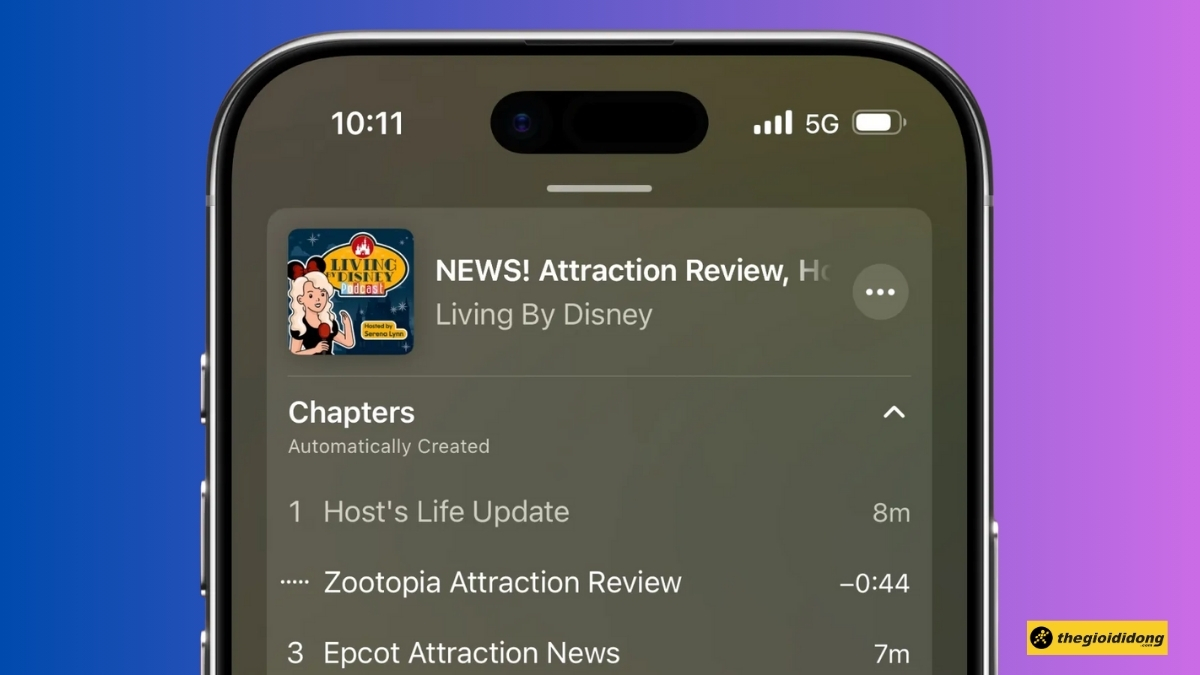 T&iacute;nh năng Podcasts tự tạo chương th&ocirc;ng minh tr&ecirc;n iOS 26.2