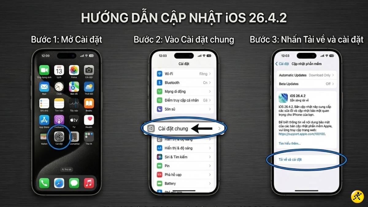 Cách cập nhật iOS 26.4.2