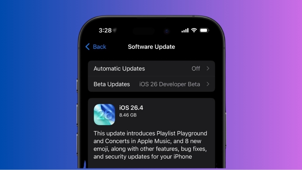 C&aacute;ch cập nhật iOS 26.4