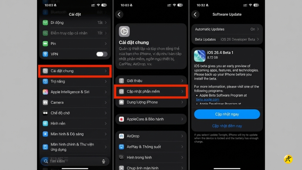 Cách cập nhật iOS 26.4 Beta 1 Cách cập nhật iOS 26.4 Beta 1