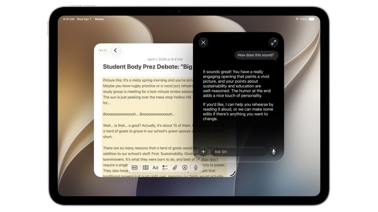 Tính năng Siri AI trên iPad Tính năng Siri AI trên iPad