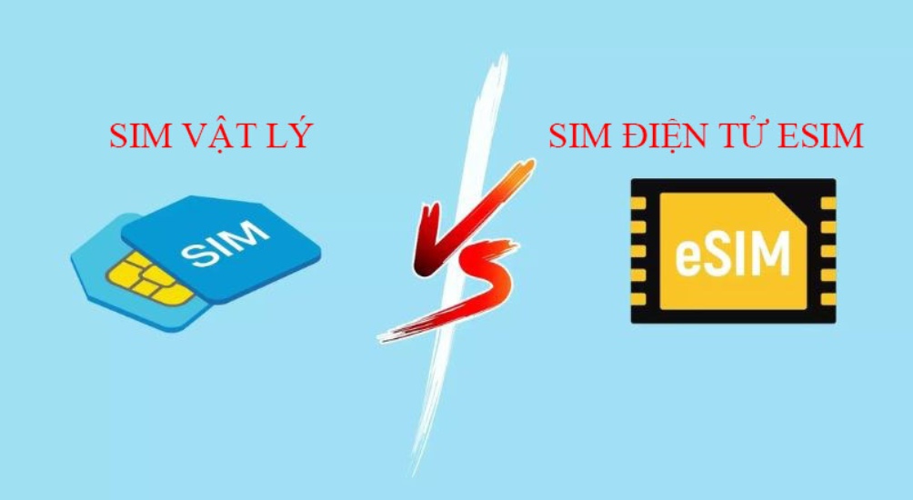 eSIM là SIM điện tử tích hợp trong máy, có thể kích hoạt qua phần mềm mà không cần thẻ vật lý