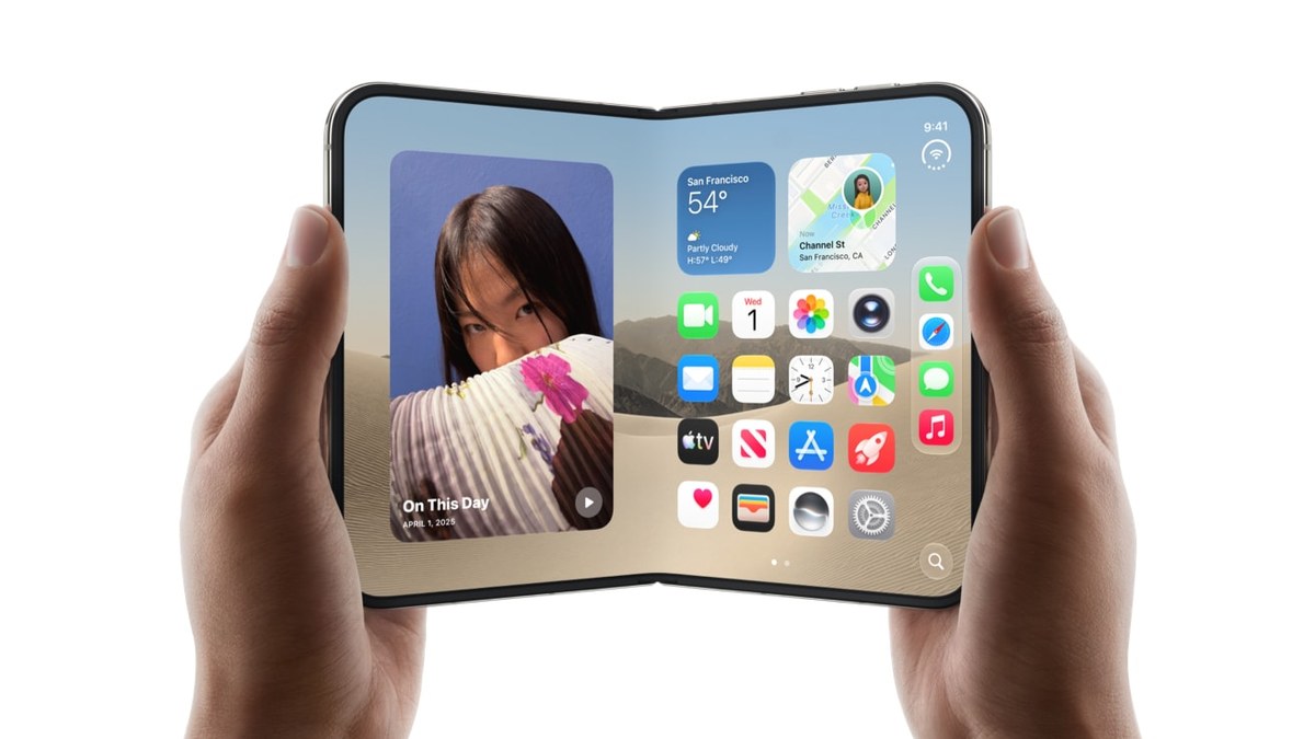 M&agrave;n h&igrave;nh trong 7,6 inch của iPhone Duo thuận tiện để duyệt lại ảnh v&agrave; chỉnh sửa video trực tiếp tr&ecirc;n m&aacute;y