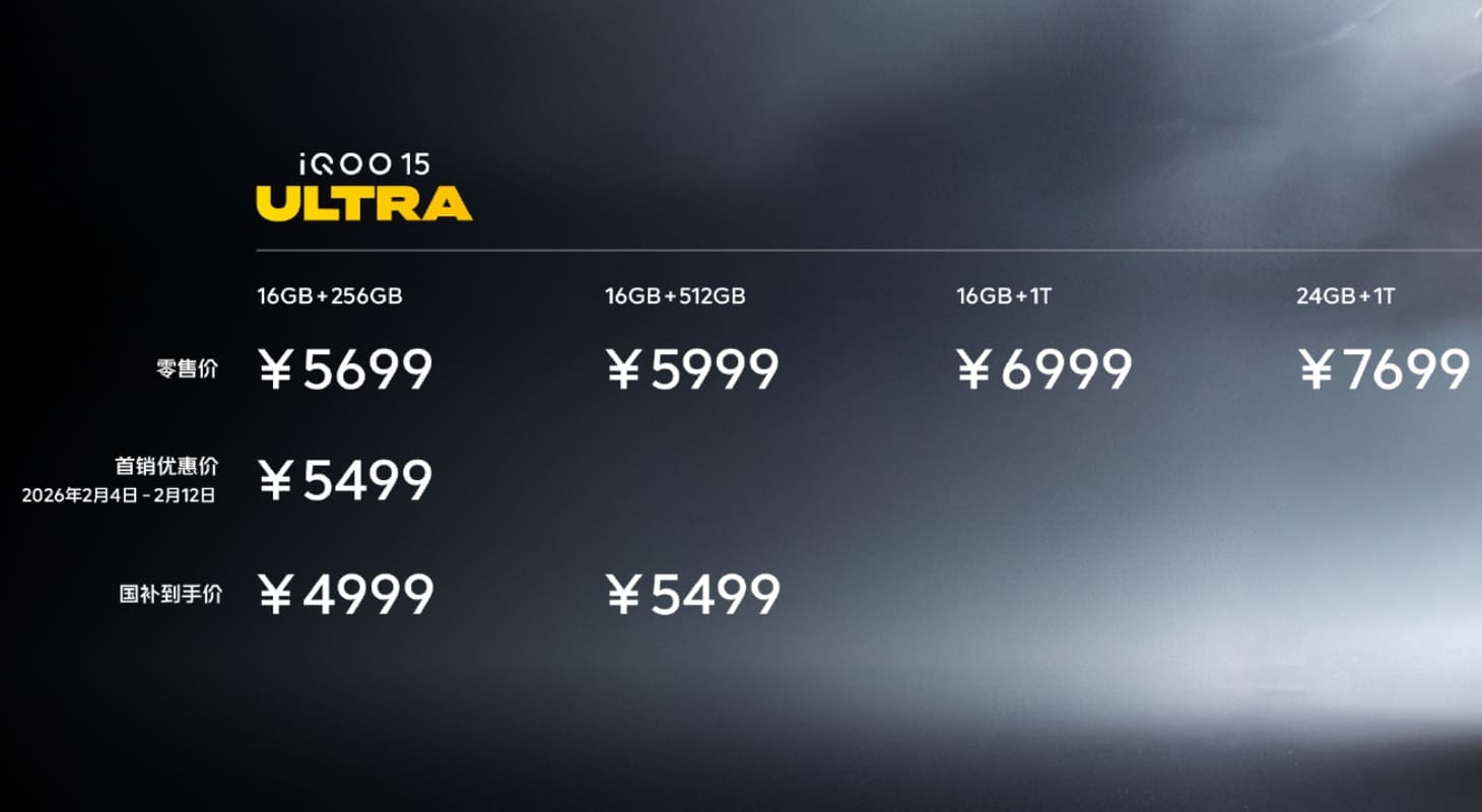 Giá bán iQOO 15 Ultra được công bố tại sự kiến ra mắt