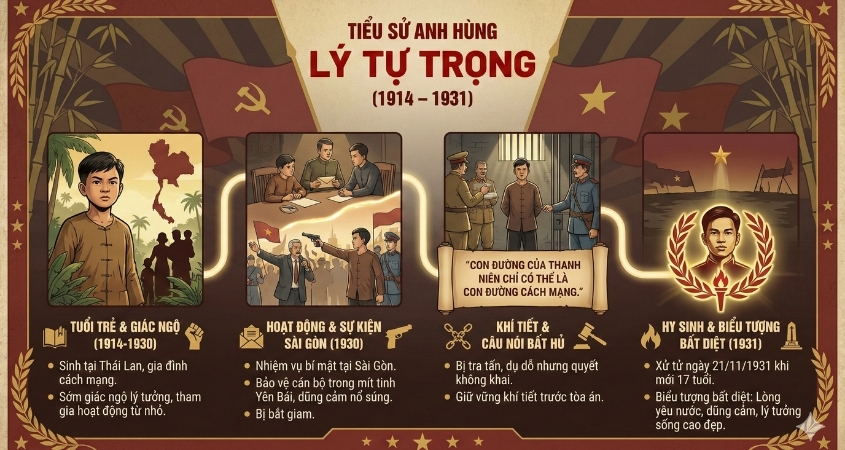 Tóm tắt về cuộc đời anh hùng Lý Tự Trọng