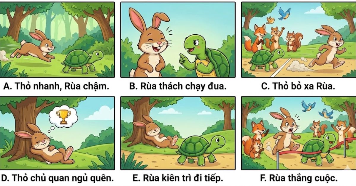 Tóm tắt truyện Rùa và Thỏ