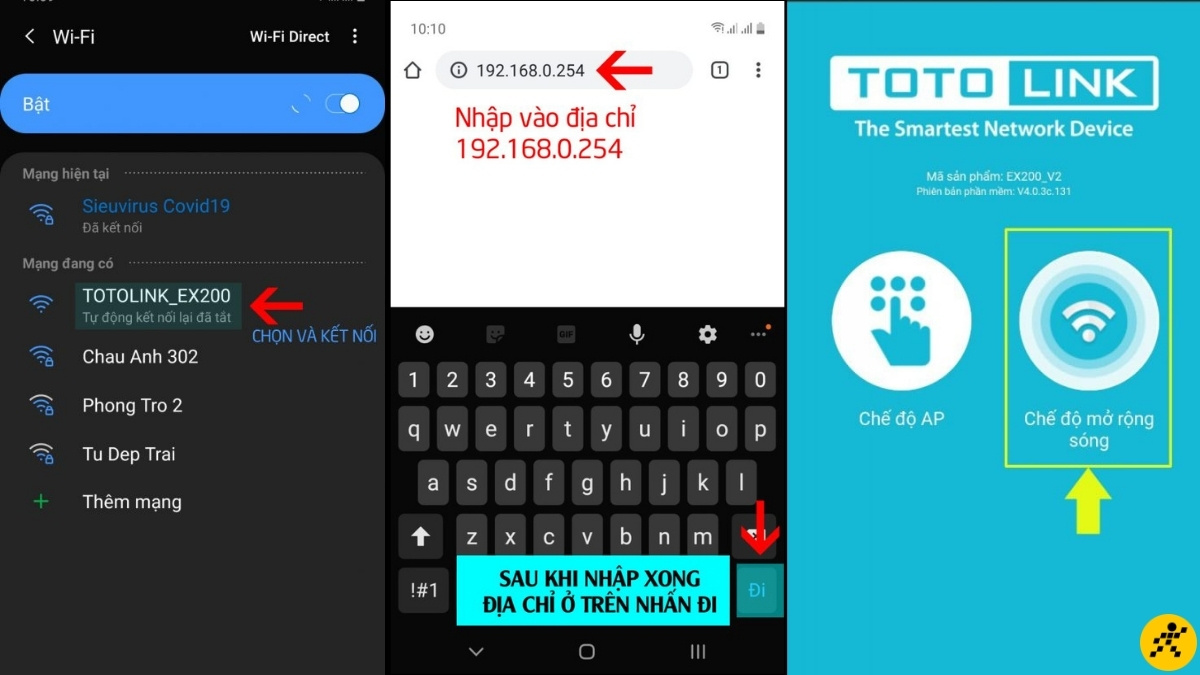 Tại màn hình chính, kích hoạt tính năng Chế độ mở rộng sóng Tại màn hình chính, kích hoạt tính năng Chế độ mở rộng sóng