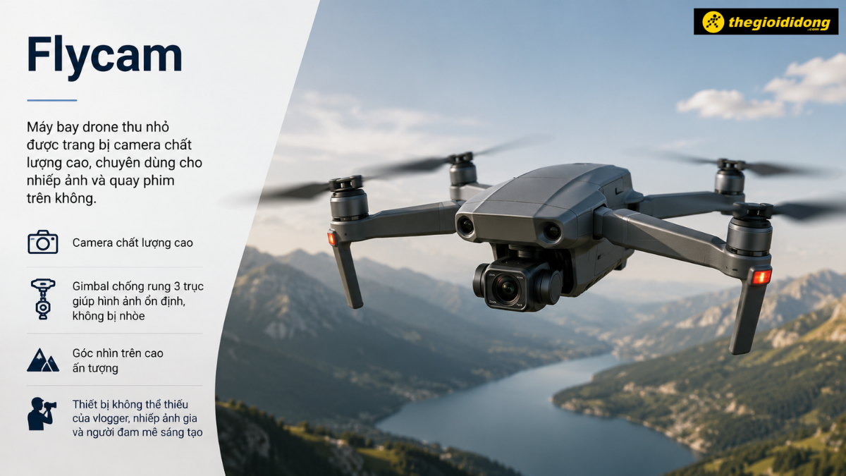 Flycam là gì - Thiết bị drone thu nhỏ trang bị camera chất lượng cao hỗ trợ quay phim chụp ảnh trên không