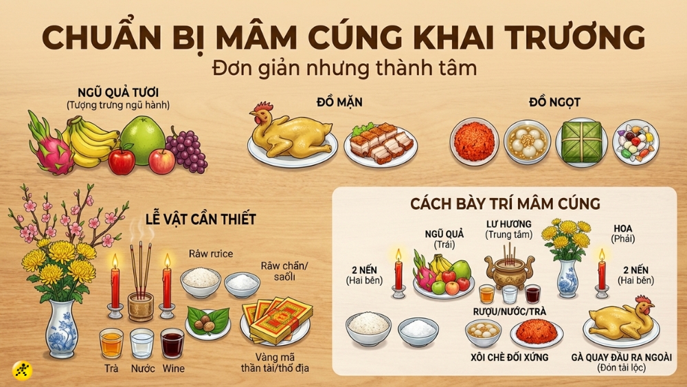 Mâm cúng khai trương Mâm cúng khai trương