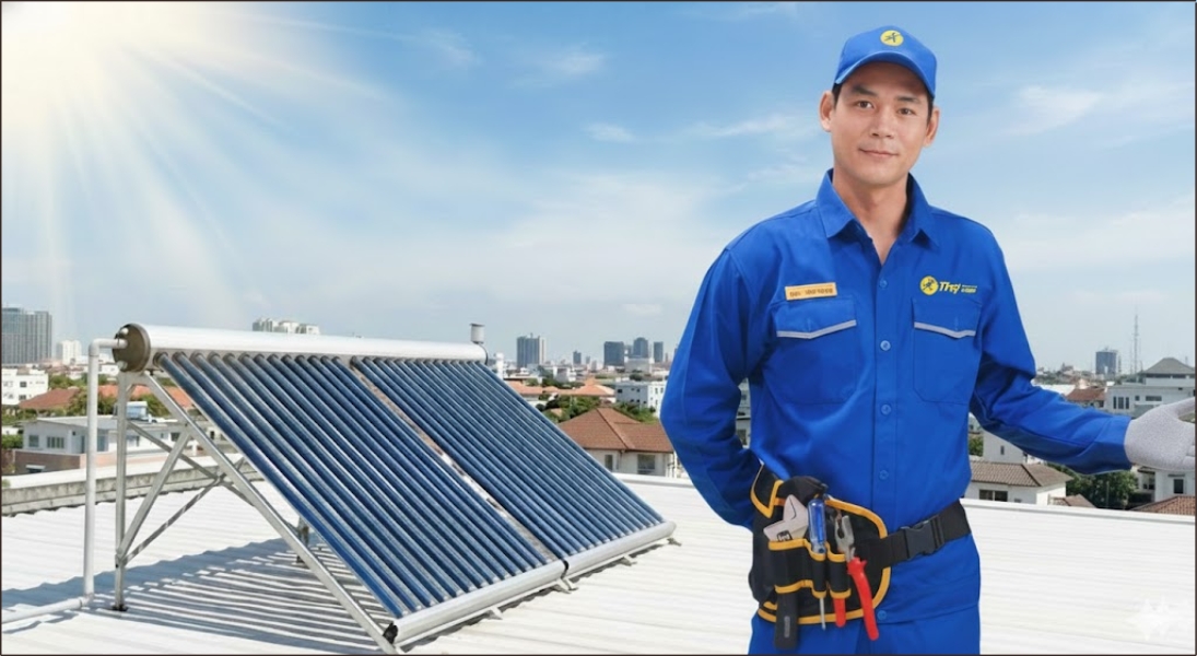 Máy nước nóng năng lượng mặt trời cần được nhân viên kỹ thuật đến khảo sát thực tế trước khi lắp
