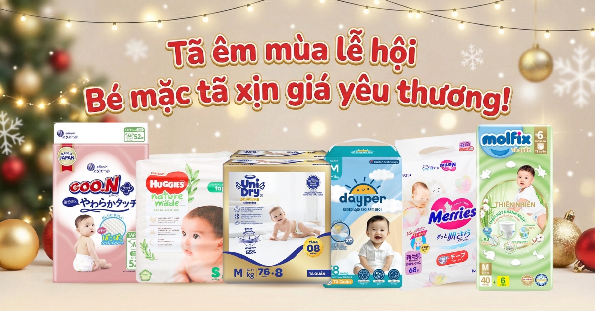 Khuyến mãi tã cho bé mùa lễ hội
