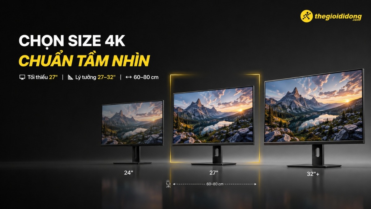Tư vấn lựa chọn kích thước màn hình 4K phù hợp với tầm nhìn Tư vấn lựa chọn kích thước màn hình 4K phù hợp với tầm nhìn