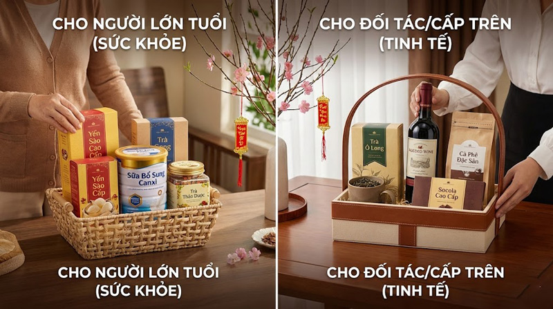 Chọn sản phẩm theo độ tuổi, sở thích và mối quan hệ để giỏ quà Tết vừa ý nghĩa vừa tinh tế