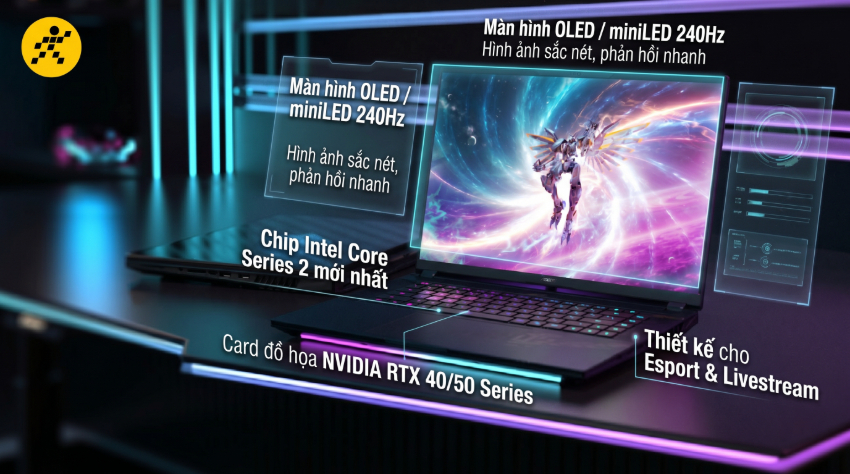 Laptop AORUS là dòng cao cấp với một số model được trang bị màn OLED và tần số quét cao