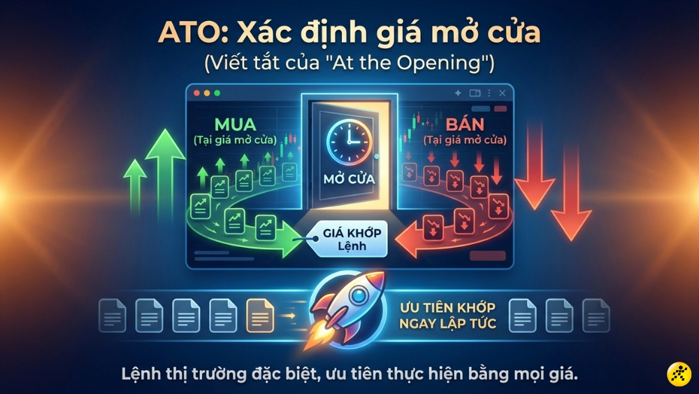 Lệnh ATO l&agrave; Lệnh x&aacute;c định gi&aacute; mở cửa