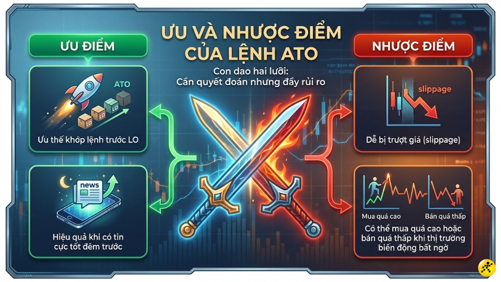 Ưu v&agrave; nhược điểm khi sử dụng lệnh ATO