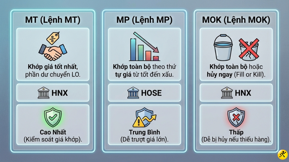 So s&aacute;nh lệnh MTL với lệnh MP v&agrave; MOK