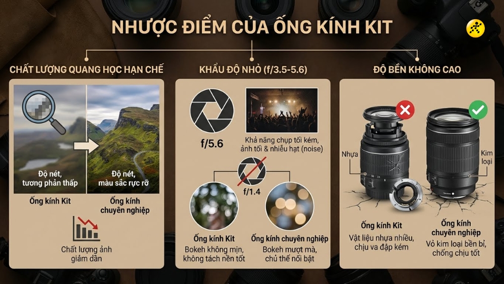 Nhược điểm của Lens Kit