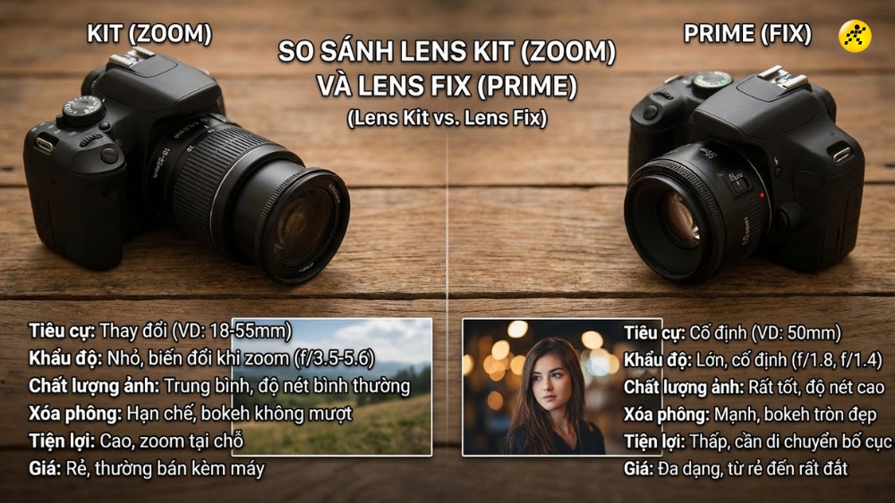 So s&aacute;nh Lens Kit v&agrave; Lens Fix