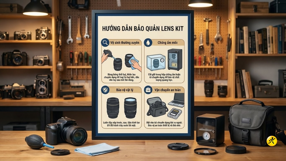C&aacute;ch bảo quản Lens Kit đ&uacute;ng c&aacute;ch