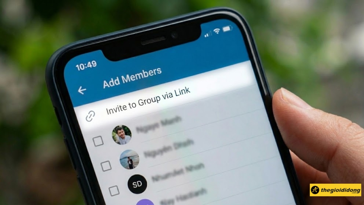 Chọn Invite to Group via Link Chọn Invite to Group via Link