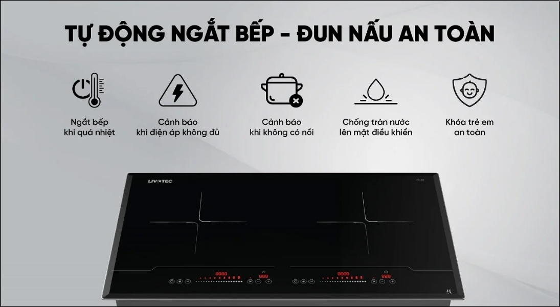Bếp từ Livotec tích hợp công nghệ E-Smart giúp tiết kiệm tới 40% điện năng tiêu thụ Bếp từ Livotec tích hợp công nghệ E-Smart giúp tiết kiệm tới 40% điện năng tiêu thụ