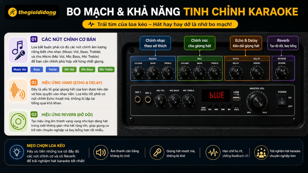Bo mạch chính là trái tim của một chiếc loa kéo Bo mạch chính là trái tim của một chiếc loa kéo