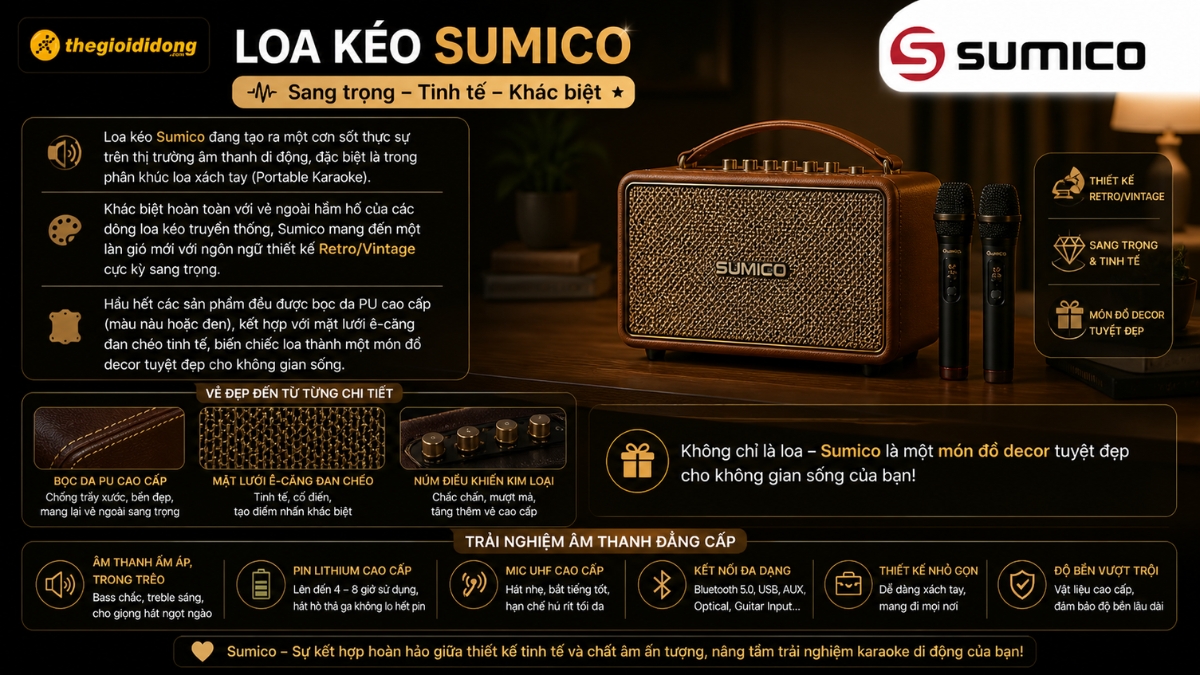 Loa kéo Sumico đang tạo ra một cơn sốt thực sự trên thị trường âm thanh di động Loa kéo Sumico đang tạo ra một cơn sốt thực sự trên thị trường âm thanh di động