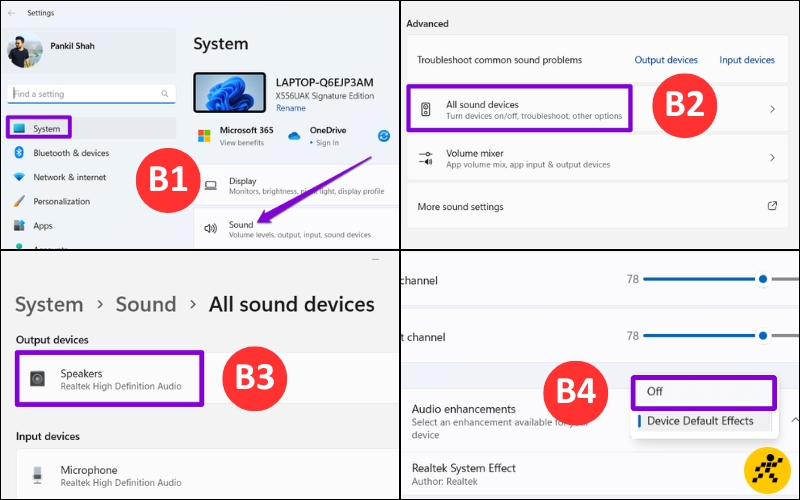 Cách tắt tính năng tự động cải tiến âm thanh trong Audio Enhancements Cách tắt tính năng tự động cải tiến âm thanh trong Audio Enhancements