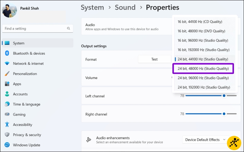 Cách điều chỉnh định dạng âm thanh trong Settings Cách điều chỉnh định dạng âm thanh trong Settings