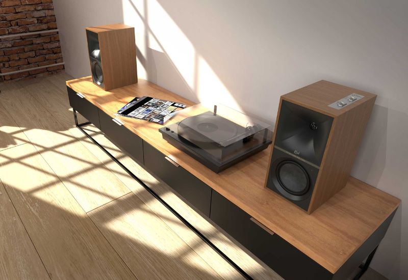 Loa Bookself thiết kế tuyệt đẹp với vỏ gỗ Walnut (óc chó) hoặc Matte Black Loa Bookself thiết kế tuyệt đẹp với vỏ gỗ Walnut (óc chó) hoặc Matte Black