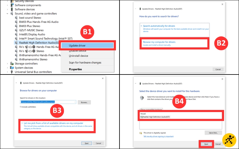 Cách sử dụng driver âm thanh mặc định trong Device Manager Cách sử dụng driver âm thanh mặc định trong Device Manager