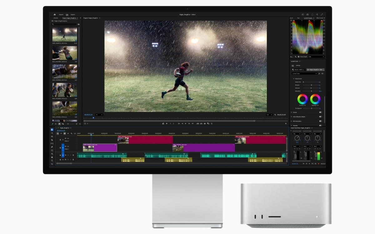 Phát đồng thời lên đến 33 luồng video 8K ProRes 422 ở 30 fps Phát đồng thời lên đến 33 luồng video 8K ProRes 422 ở 30 fps
