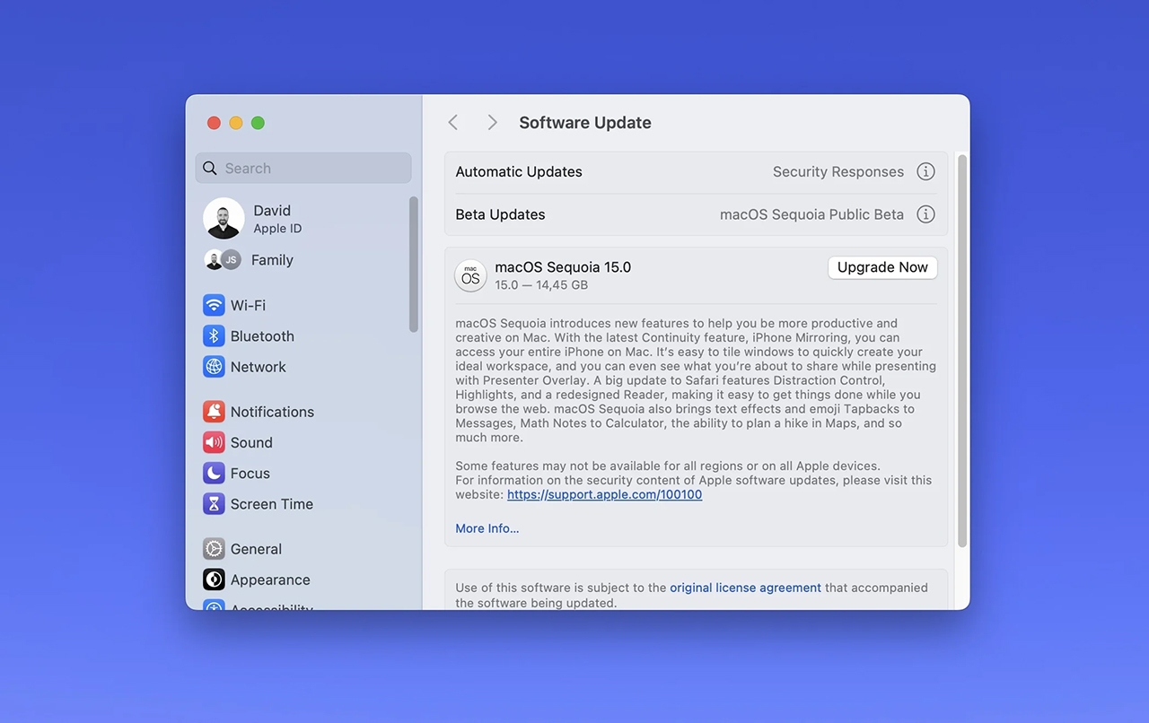 macOS Sequoia hiện đã có thể tải xuống trên các thiết bị tương thích macOS Sequoia hiện đã có thể tải xuống trên các thiết bị tương thích
