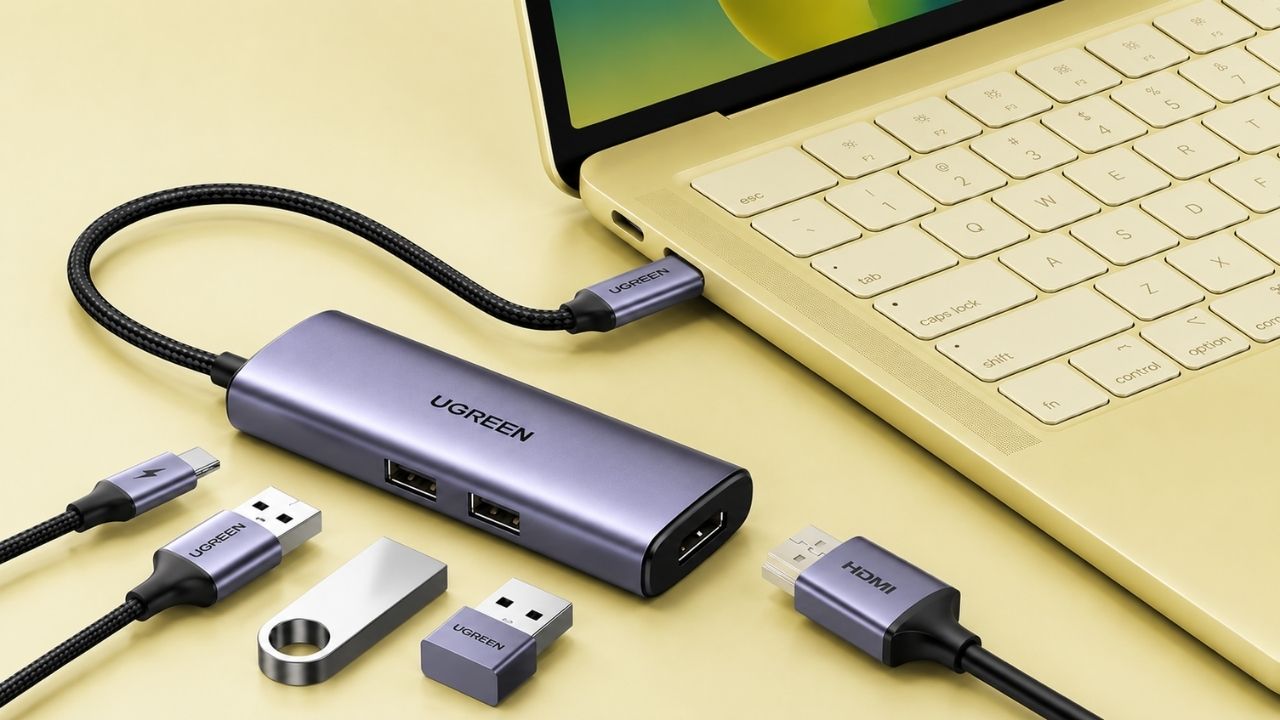 MacBook Neo c&oacute; thể kết nối HDMI qua c&aacute;c hub chuyển đổi
