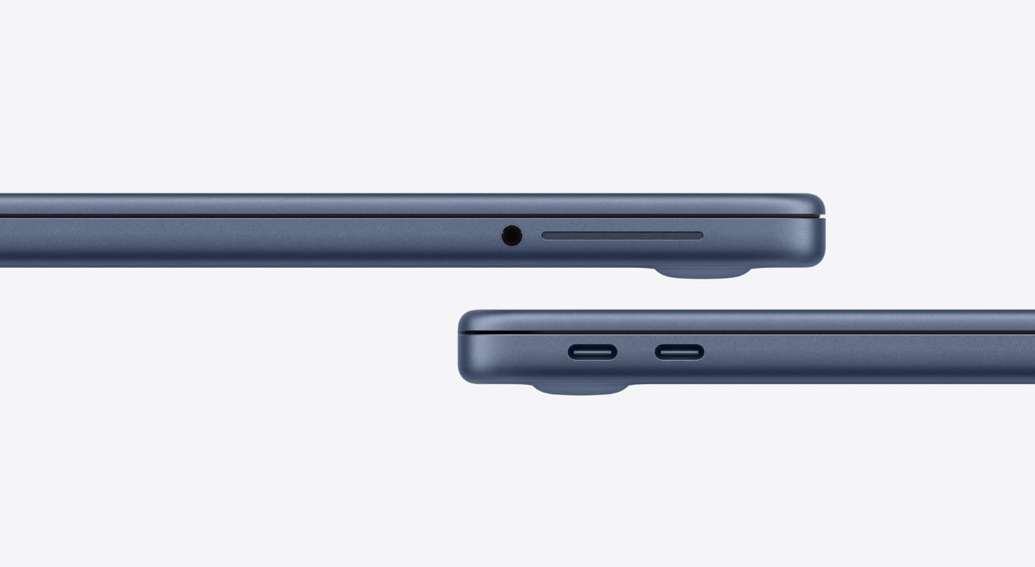 MacBook Neo có 2 cổng USB-C và 1 jack cắm tai nghe 3.5mm MacBook Neo có 2 cổng USB-C và 1 jack cắm tai nghe 3.5mm