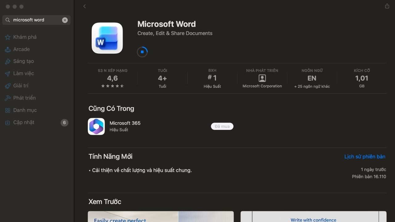 Tải Microsoft Word về MacBook Neo