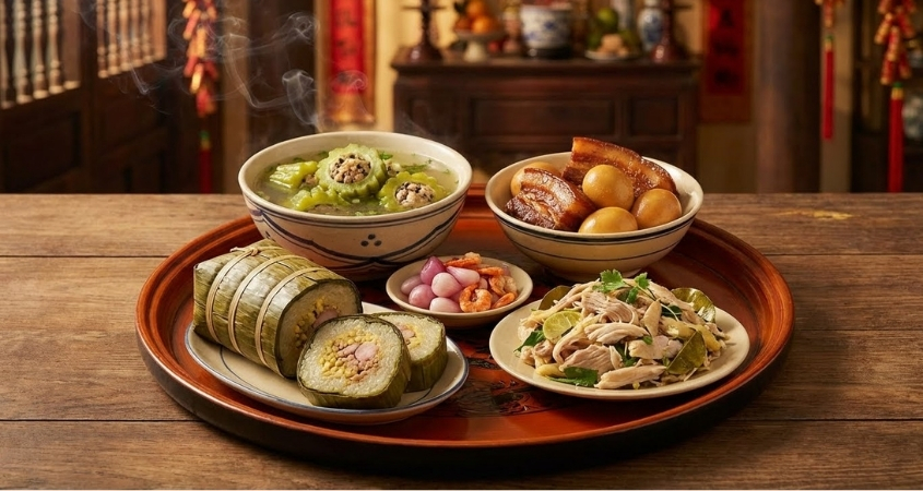 Mâm cúng giao thừa miền Nam