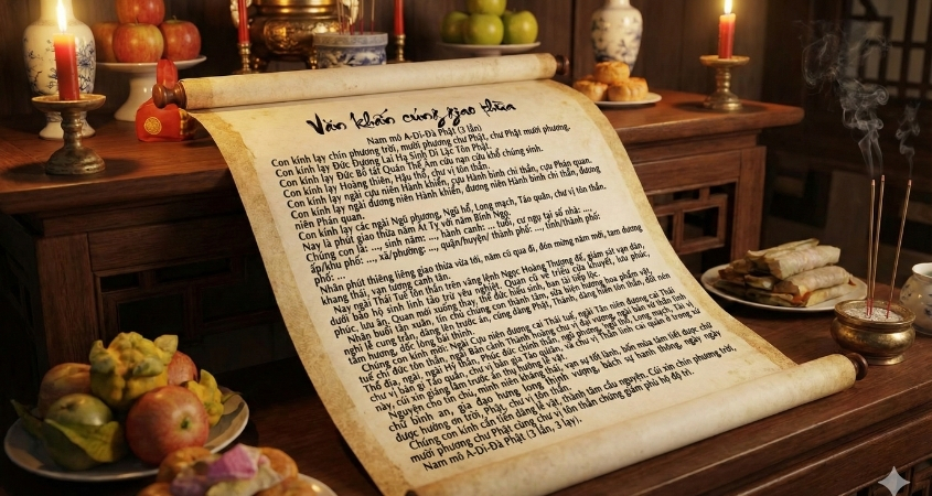 Văn khấn cúng giao thừa