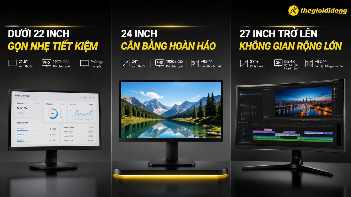 Màn hình máy tính 24 inch hiển thị hình ảnh phong cảnh núi rừng và hồ nước trong xanh, làm nổi bật khả năng hiển thị sắc nét của độ phân giải Full HD.