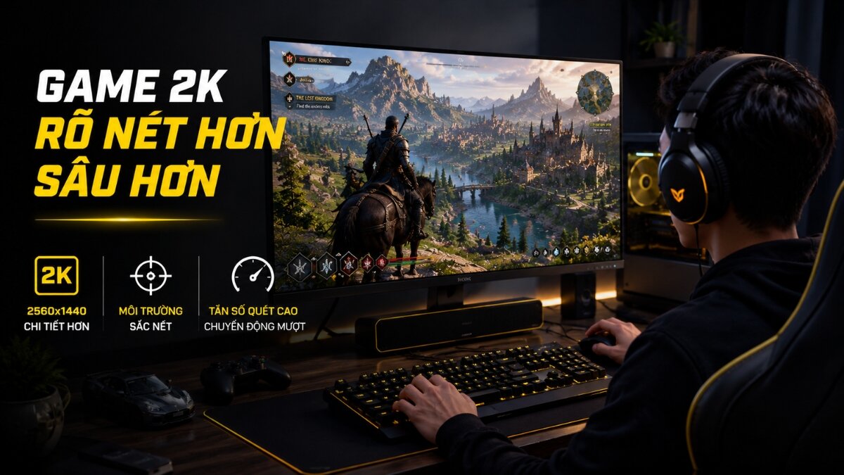 Trải nghiệm chơi game thế giới mở sinh động trên màn hình 2K Trải nghiệm chơi game thế giới mở sinh động trên màn hình 2K