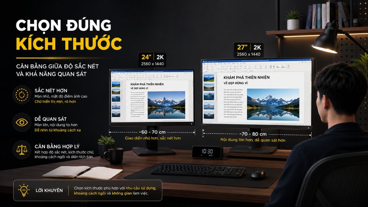 Màn hình 2K kích thước 24 inch siêu nét gọn gàng Màn hình 2K kích thước 24 inch siêu nét gọn gàng