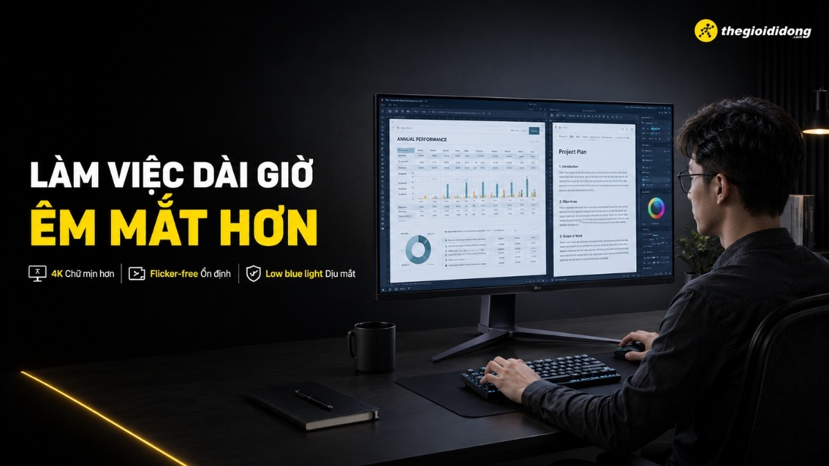 Màn hình 4K tích hợp công nghệ chống mỏi mắt bảo vệ thị lực Màn hình 4K tích hợp công nghệ chống mỏi mắt bảo vệ thị lực