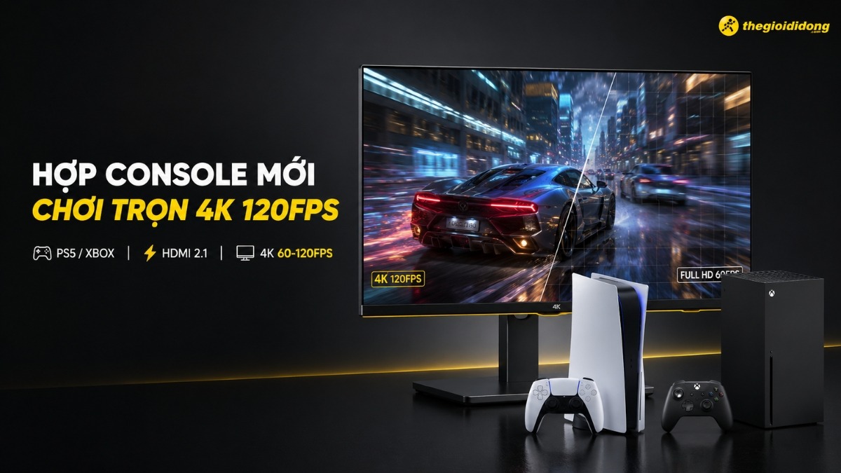 Màn hình 4K hỗ trợ chơi game Console PS5 và Xbox Màn hình 4K hỗ trợ chơi game Console PS5 và Xbox