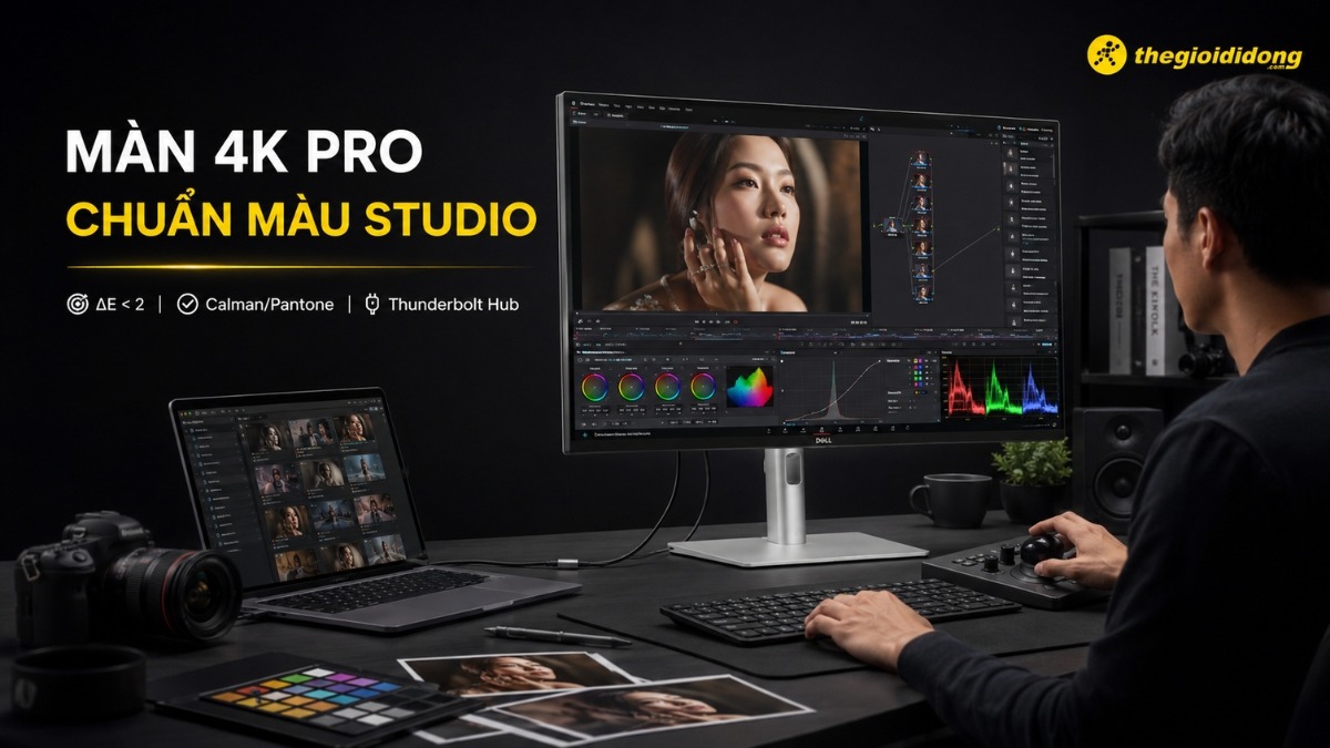 Màn hình 4K Pro đáp ứng chuẩn màu cực cao cho studio đồ hoạ Màn hình 4K Pro đáp ứng chuẩn màu cực cao cho studio đồ hoạ