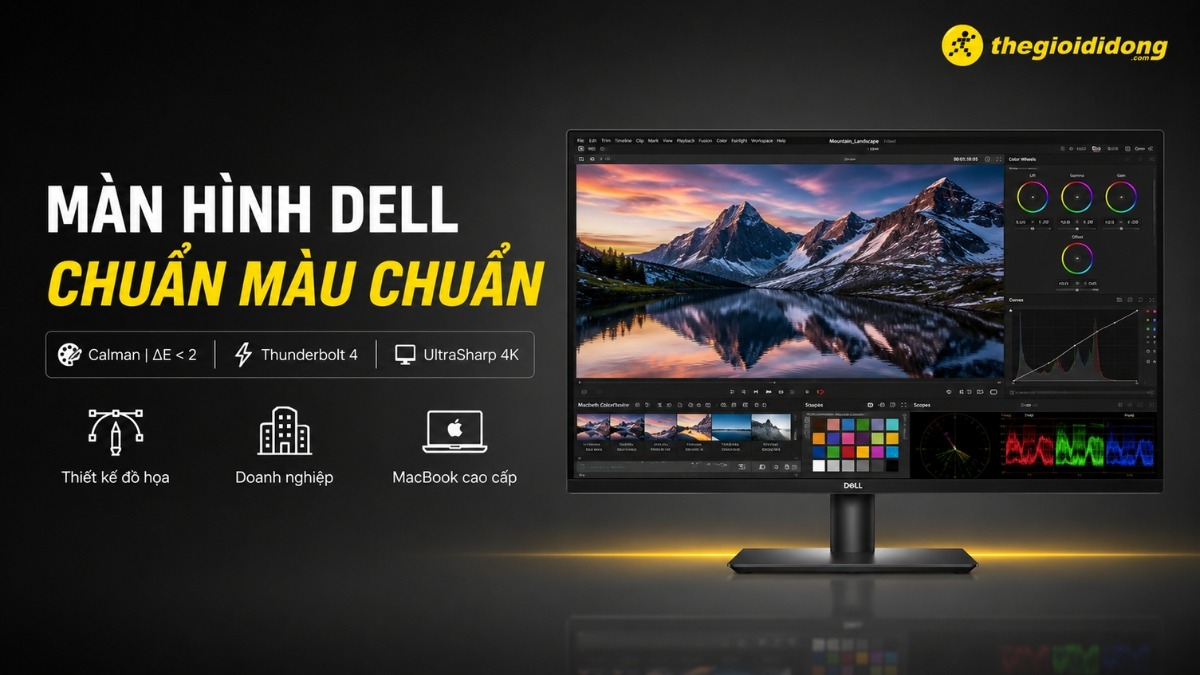 Dòng màn hình đồ họa Dell UltraSharp 4K chuẩn màu thiết kế Dòng màn hình đồ họa Dell UltraSharp 4K chuẩn màu thiết kế